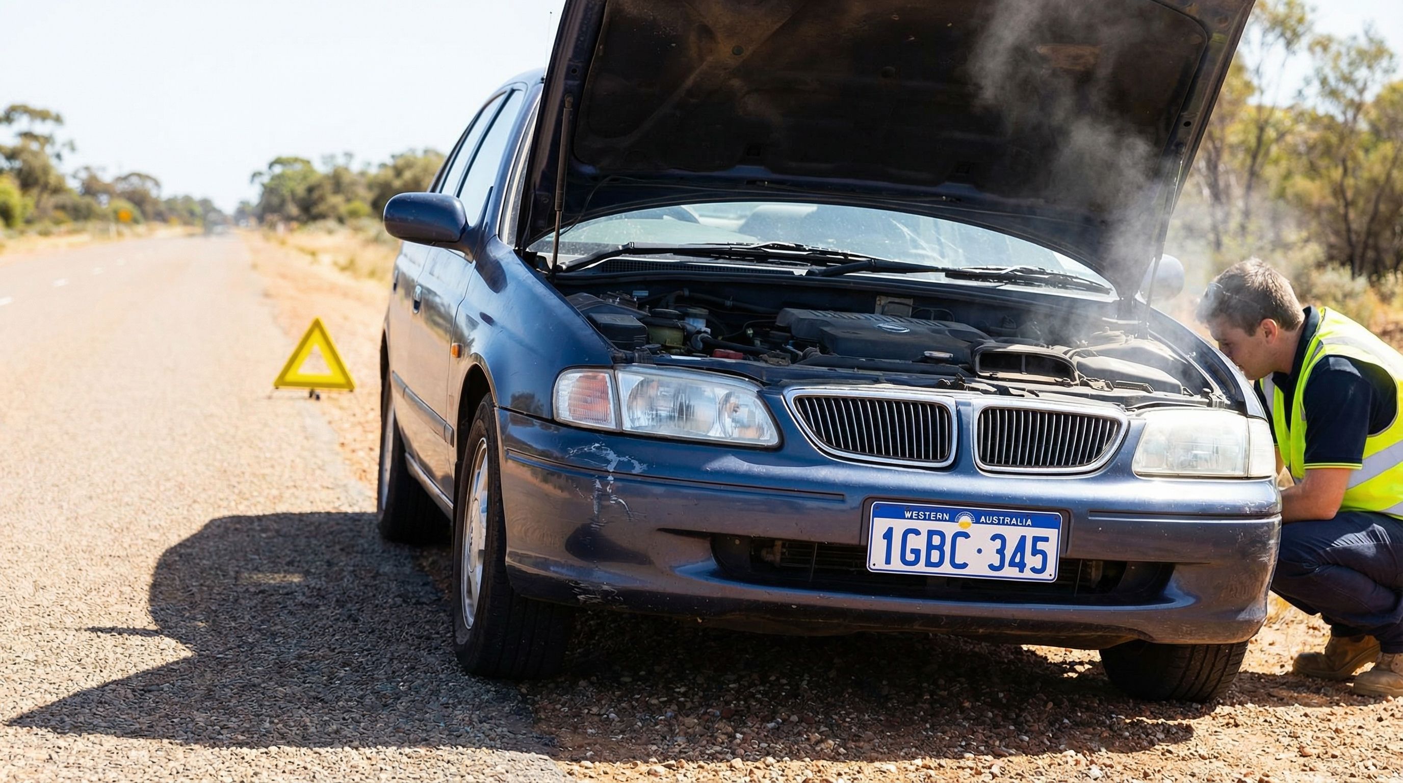 Tow truck at roadside